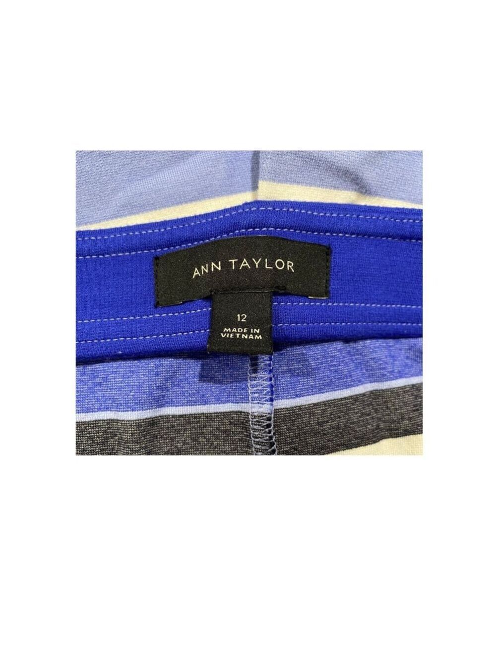 Ann Taylor Striped Pencil Skirt - Size 12 (EUC) - Picture 3 of 4